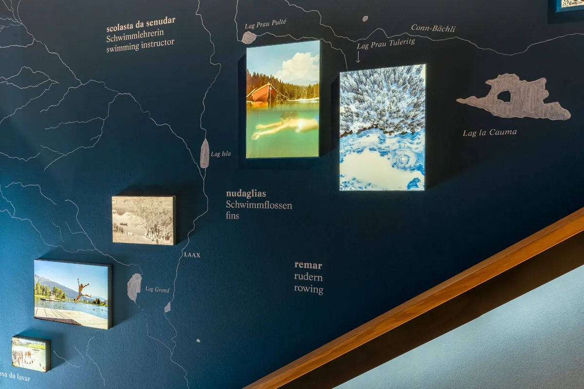 Frameless mit Frontdruck im Wellnesshostel LAAX, Schweiz