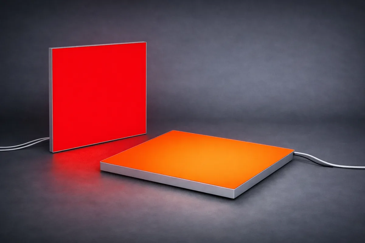 Frameless RGB Rot, Orange durch Mischung