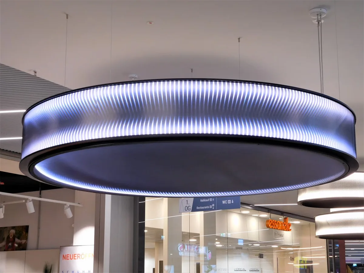 NOC Weiden: LED-Lichtring mit 3D-Effekt, 2,8 Meter Durchmesser